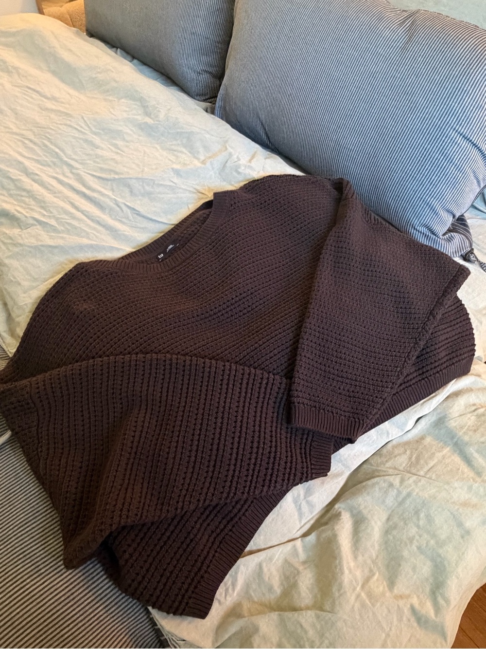 Gap Cotton Crochet boatneck top - XL